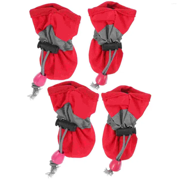 Vêtements pour chiens Couvre-pieds imperméable pour animaux de compagnie Chaussures de chiot antidérapantes Bottes de pluie Chaussures de pluie Fournitures antidérapantes