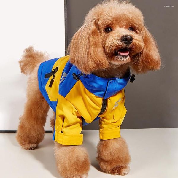Vêtements de chien Veste imperméable à capuche pour animaux de compagnie Chiens Chats Raincoat Sport Sweats à capuche Mode Manteau Hiver Vêtements chauds