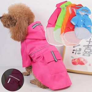 Ropa para perros Pet impermeable impermeable pequeños perros grandes reflectantes chaqueta de lluvia chaqueta ropa al aire libre transpirable cachorro 230901