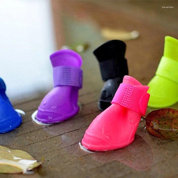 Ropa para perros Pet impermeable Rainshoe Boot de goma anti-deslizamiento para perros pequeños de perros grandes gatos al aire libre zapatillas accesorios