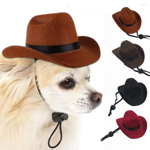 Ropa para perros mascota western vaquero sombrero de gato divertido