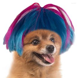 Hondenkleding Pet Wigs Cosplay Props Funny Dogs Cross Dleding Hair Hat Costuums Hoofdaccessoires voor hallowen Christmas Pets Puts Supplies