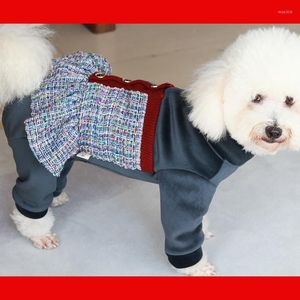 Hondenkleding Pet Winterkleding Warm Dikke dikke zilveren Fleece Jack Puppy Dress Style Jumpsuit voor kleine honden Bescherm de buikpoedeljas