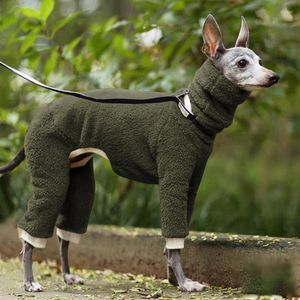 Vêtements pour chiens animaux de gamme hivernale du whippet en peluche épaississant épaississant le lévier italien Gree Bedlington petite veste moyenne