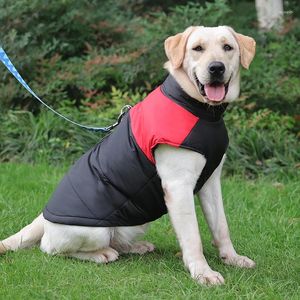 Dog Apparel Pet Winter Vest Zipper Jacket Waterproof Coat Cotton Padded Windproof Clothes Costume For Large Dogs Outfit