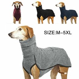 Hondenkleding Pet Winter Warm High Collar Jumper Sweater Greyhound Dog Dikke Dikke Dissed Desse Coat Tullover voor medium grote honden Mascotas Leveringen 230816