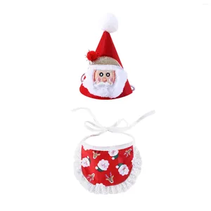 Appareils pour chiens Pet Witch Hat Halloween Chapeaux pour chiens Carton de chat H Santa Red Green Cowboy Taille UCER