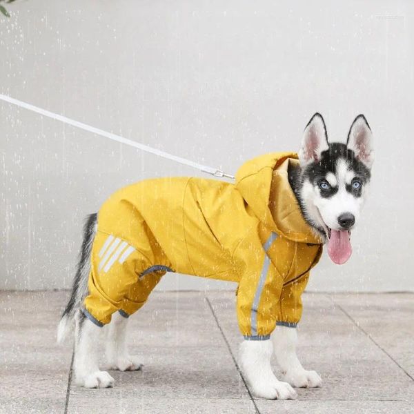 Ropa para perros Las mascotas pueden sacar el impermeable de cuatro pies impermeable para mascotas grandes y medianas fuera de la ropa del día lluvioso