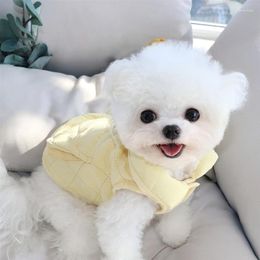 Les animaux de compagnie de vêtements pour chiens peuvent remorquer des gilets chiots d'hiver vestes en peluche de couleur solide schnauzer chaud beau xs-xl