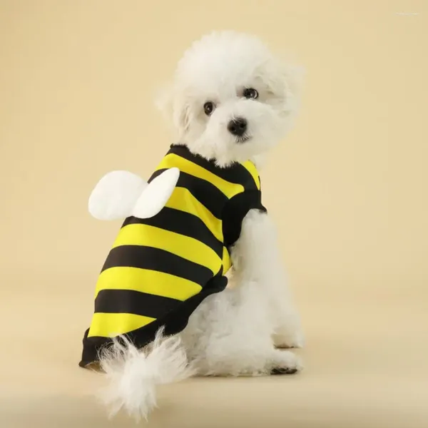 Vêtements pour chiens animaux de compagnie Costume pour animaux de compagnie sur le thème des abeilles pour chiens chats confortable à deux jambes avec conception de transformateur excentrique