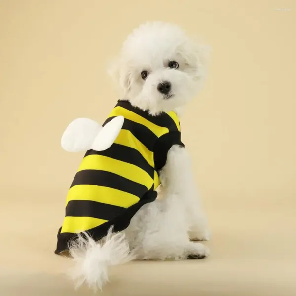 Vêtements pour chiens animaux de compagnie de costume de animal de compagnie sur le thème des abeilles ensemble pluit à deux jambes à deux jambes pour chiens mignon transformateur excentrique
