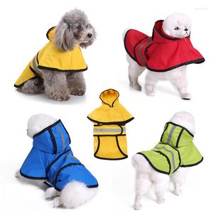 Chien Vêtements Animaux Vêtements Imperméables À Capuche Bande Réfléchissante Chiens Manteau De Pluie Vestes En Plein Air PU Imperméable Petits Chats