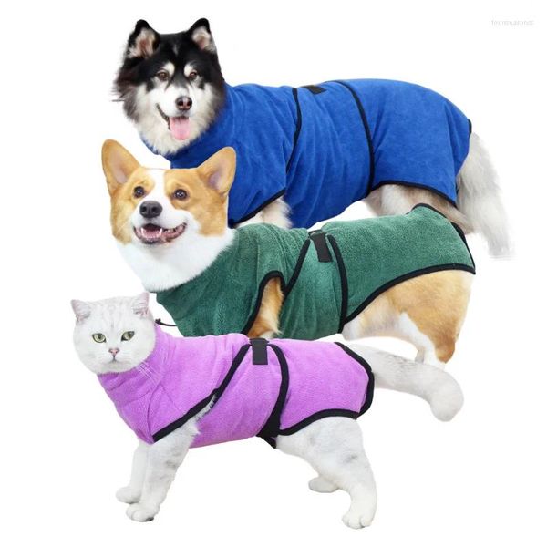 Vêtements pour chiens Animaux de compagnie Chiens Serviettes absorbantes Chats Peignoirs à séchage rapide Produits pour animaux de bain