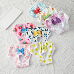 Vêtements pour chiens Animaux de compagnie Femelle Couche-culotte sanitaire Pantalon physiologique Lavable Slips pour animaux de compagnie Couches Menstruation Sous-vêtements pour fournitures de maison