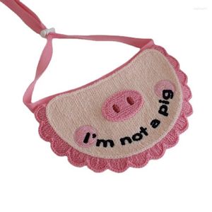 Ropa de perro Pig Puppy Crocheted Bufand Party Suministries 124e