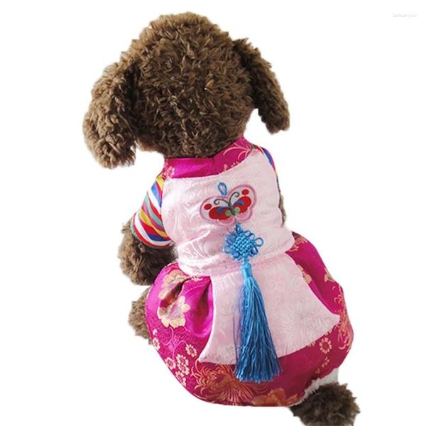 Vêtements de chien rose épaisseur de chat épaisseur princesse robe vestiment