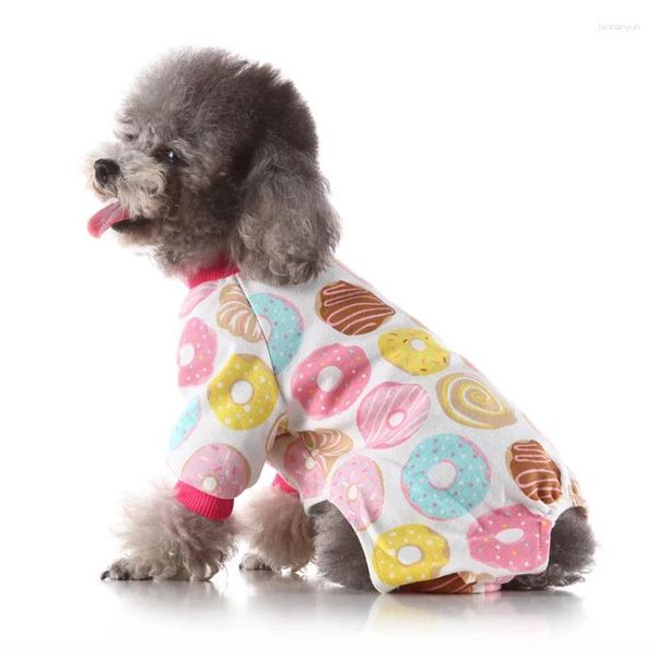 Ropa para perros ropa a cuadros gato pijamas patrón margarita manga larga 4 piernas monedas de pijamas para perros pequeños chihuahua xxl