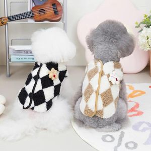 Vêtements pour chien plaid vêtements pour animaux de compagnie chiot toison en toisse de veste