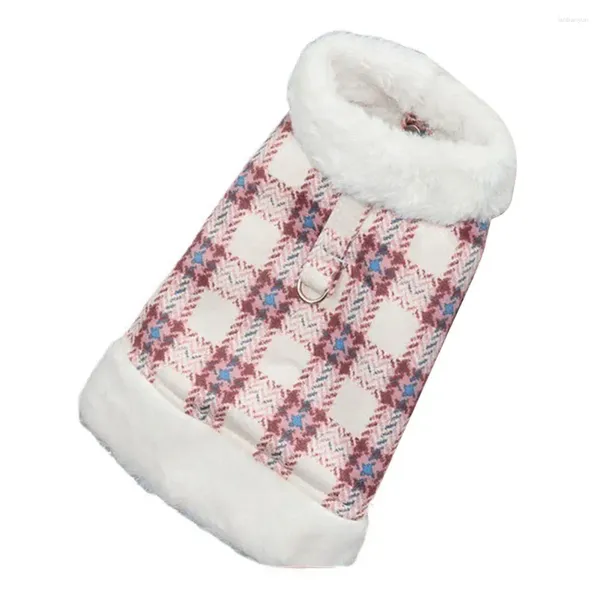 Appareils à chiens Plaid Pet Vêtements à imprimé accrocheur Vest d'hiver à la mode pour chats chiens doux chaud froid