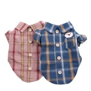 Vêtements pour chiens chemise à carreaux chemises pour chats chiot pour animaux de compagnie vêtements de printemps/été vaiduryd