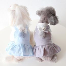 Hondenkleding Planet Katoenen rok Huisdierenkleding Zomerjurk Vest Kat Puppy Bruiloft Bloemenkleding voor honden Teddy