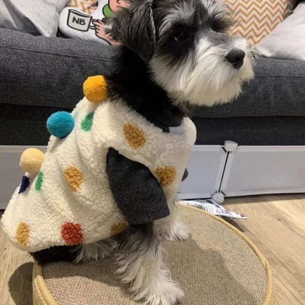 Ropa de perros Polka Pe Coat Jacket Pet Dogs Clothing Fashion Fashion Cálido Lindo Autumnía Invierno Pequeño Chihuahua Yorkies Niña Ropa Perro