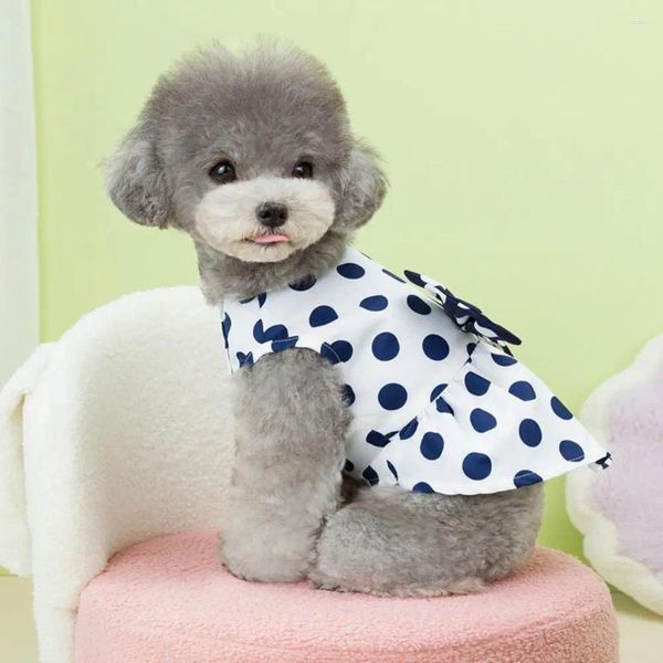 Appareils à chiens Polka Dot Modèle Jupe Pet Vest Style Robe Cat Bowknot Decor Summer avec pour usure