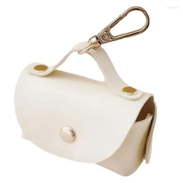 Distributeur de sacs de merde pour vêtements de chien, support en PU pour chiens, Portable avec boucle en métal, parc communautaire, points scéniques, maison