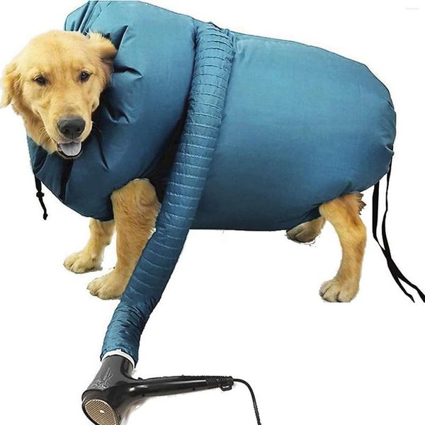 Ropa para perros perros plegables portátiles secador de cabello soplador de mascotas de secado rápido accesorios de limpieza de bolsas de aseo kit de herramienta seca eficiente