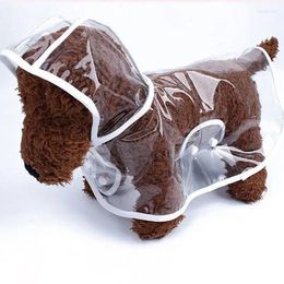 Ropa para perros PPET Cachorro Transparente Ropa impermeable Impermeable Mascota con capucha Chaqueta impermeable Ropa Suave PVC Pequeños Perros Ropa de lluvia