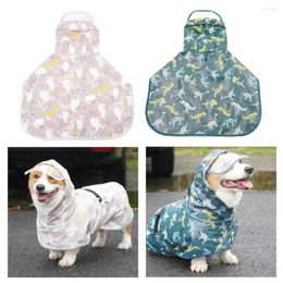 Ropa para perros práctico diseño de hebillas de impermeables adorables con anillo de tracción suministro de mascota al aire libre