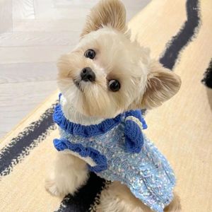 Vêtements de chien princesse tricot tricot pull de compagnie de animaux de compagnie sweet chiens vêtements bowknot mode chaud thermique hiver