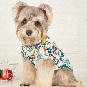 Ropa para perros Ropa de impresión Camisa Playa Ropa para mascotas Moda linda Perros pequeños Moda Chihuahua Suave Primavera Verano Niño Niña al por mayor