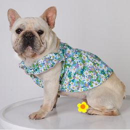 Hondenkleding Pug kleding Zomer Dog Jurk Franse Bulldog Kostuumrok Pomeran Bichon Frise Poodle Schnauzer Pet Apparel Cat -jurken 230504