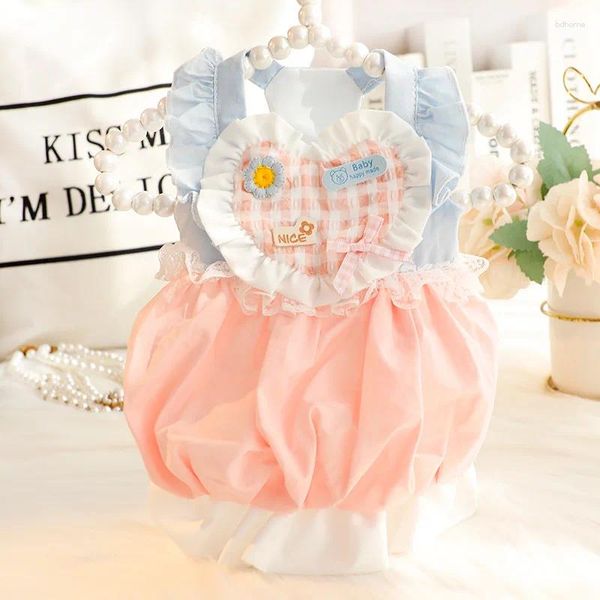 Ropa para perros calabaza amor falda ropa vestida brote princesa perros ropa moda