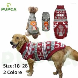 Vêtements pour chiens PUPCA Ugly Noël Renne Pull Noël Pet Hiver Tricots Vêtements Chaud Col Roulé Tenue Pour Moyens Grands Chiens