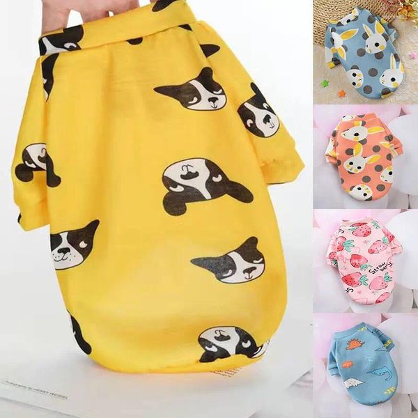 Ropa para perros Cachorro Accesorio Ropa Pet Cat Disfraz Lindo Animal Impreso Abrigo Algodón Suave Jersey Camisa Chaqueta