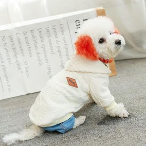 Vêtements pour chien chiots en coton manteaux avec vestes à fermeture éclair