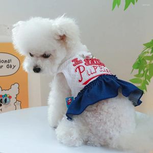 Vêtements de chien Chiot Robe Automne Printemps Mode Dessin animé Jupe Pet Desinger Vêtements Petit Gilet Mignon Harnais Chat Caniche Yorkshire Maltese