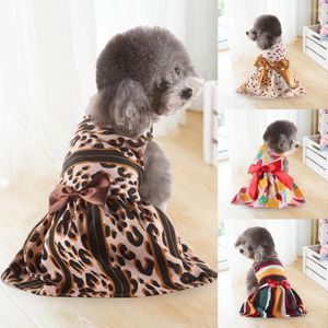 Hondenkleding puppy jurk huisdier rok hartvormige printen met dubbele laag gaspolyester schattig tweebenig voor feest