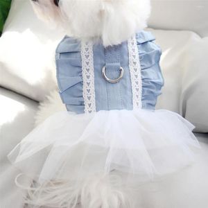 Hondenkleding puppy jurk lente zomer zoete gaas rok kat harnas kleine mode desinger kleding huisdier vest poodle yorkshire pomeranian