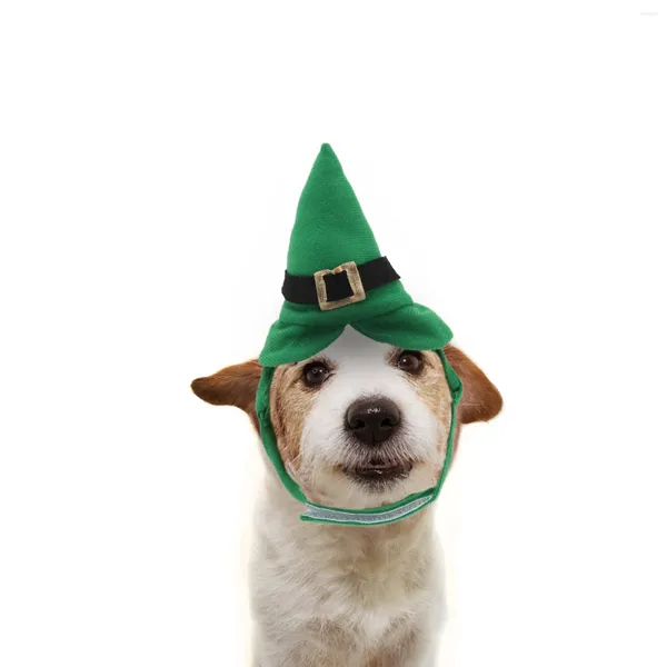 Ropa para perros Sombreros para cachorros Decoraciones del día de San Patricio Disfraces de natividad Niños Sombrero verde Franela Gatito Mini Fiesta de duende