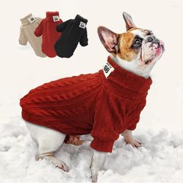 Vêtements pour chiens chiot tricot pull de compagnie chat chat d'hiver chaud d'hiver classiques pulls tricotés à col roulé aux petits chiens chaton chats softwear xs-l