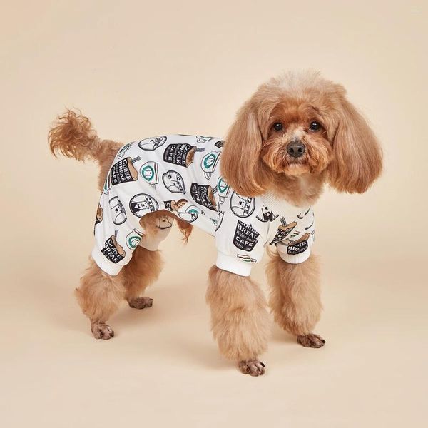 Appareils à chien chiot pyjamas imprimé Polar Bear Pet Jumps Jumpers Softs Claits Clothes Grenys Bodys pour