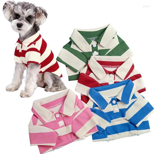 Vêtements pour chiens Chiot Polo T-shirt pour petits chiens moyens Vêtements d'été Pet Cat Gilet Shih Tzu Yorkies Chihuahua Pug Costumes Accessoires