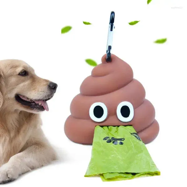 Ropa de perros Puppy Poop Scoop Bolsa Bolsas para mascotas Bolsas de residuos para mascotas Dispensadores de basura al aire libre portátiles con 1 rollo para usar viajes