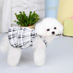 Vêtements de chien Chiot Princesse Robe 2024 Été Mode Plaid Jupe Pet Mignon Designer Harnais Petit Gilet Chat Vêtements Chihuahua Caniche