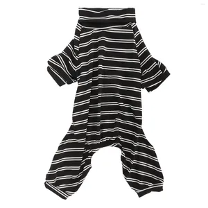 Vêtements pour chiens Chiots rayés Pyjamas Noir Blanc Stripe Soins des plaies Couverture complète Vêtements absorbant la sueur pour toutes les maladies de la peau de saison