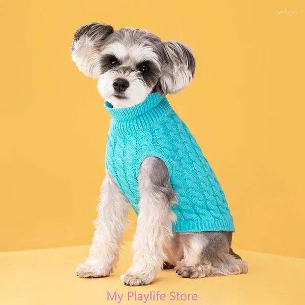 Vêtements pour chiens Pulls pour chiots pour petits chiens Chats Vêtements d'hiver Chaud Pet Turtleneck Chihuahua Gilet Soft Yorkie Manteau Teddy
