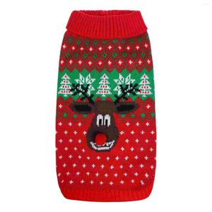 Vêtements pour chiens Chiot Vêtements chauds d'hiver Adorable Pull de cerf Costume de fête de Noël Costume pour animaux de compagnie (taille rouge et blanche 2XL)